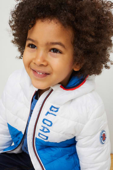 Children - Quilted jacket with hood - blue