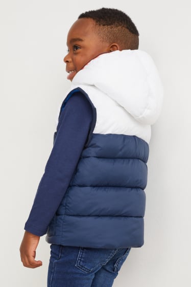 Children - Quilted gilet with hood - dark blue