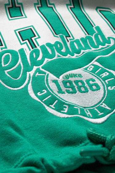 Enfants filles - Ensemble - sweat à capuche et top - 2 pièces - vert