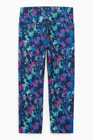 Damen - Funktions-Capri-Leggings - Supportive - Running - dunkelblau