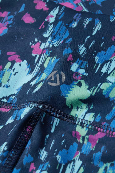 Damen - Funktions-Capri-Leggings - Supportive - Running - dunkelblau