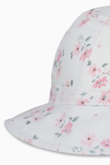 Babies - Baby hat - floral - white