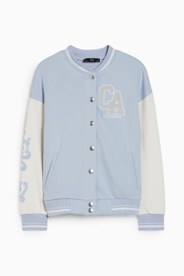 Enfants filles - Veste en molleton - bleu clair