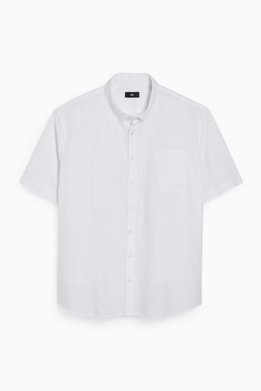 Herren - Oxford Hemd - Regular Fit - Button-down - weiss