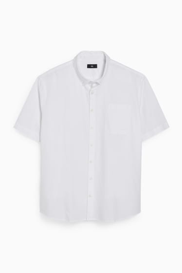 Hombre - Camisa Oxford - regular fit - button down - blanco