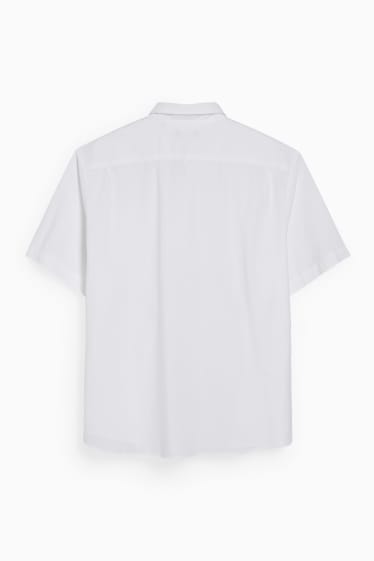 Herren - Oxford Hemd - Regular Fit - Button-down - weiss