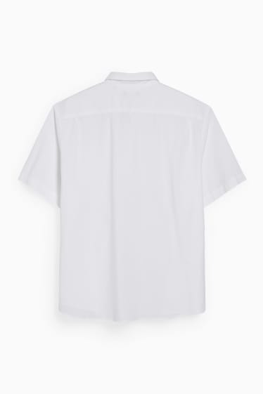 Men - Oxford shirt - regular fit - button-down collar - white