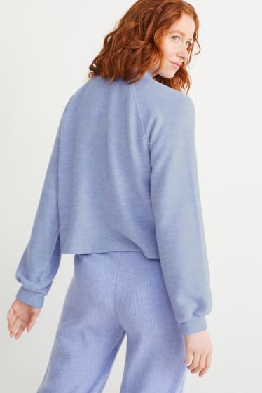 Damen - Basic-Sweatshirt - hellblau