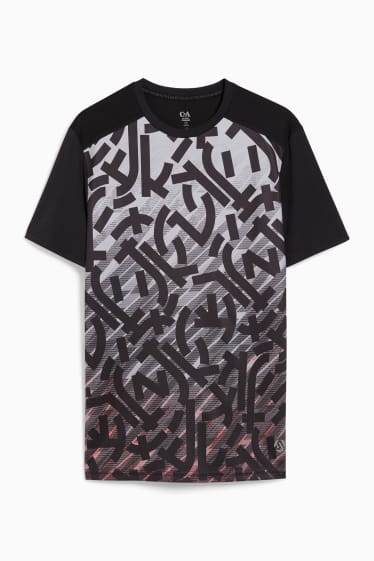 Heren - Sportshirt - zwart / wit