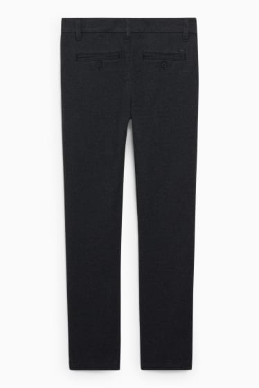 Herren - Chino - Slim Fit - Flex - LYCRA® - schwarz-melange