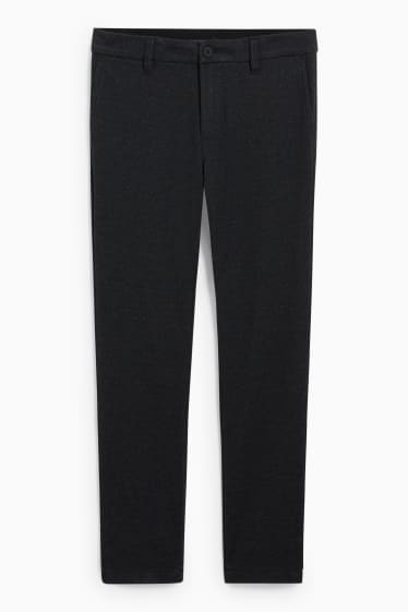 Herren - Chino - Slim Fit - Flex - LYCRA® - schwarz-melange