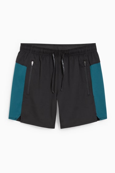 Herren - Funktions-Shorts - türkis / schwarz