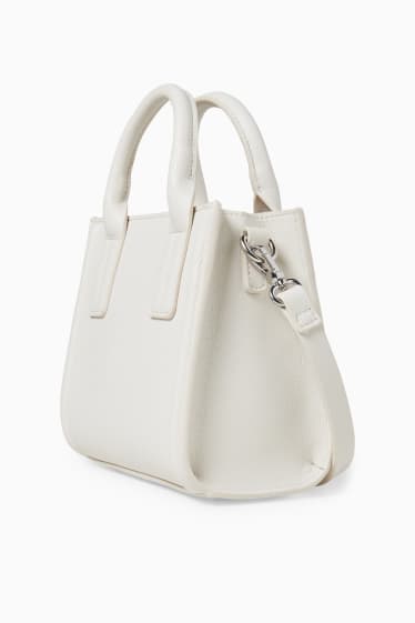 Dames - Kleine draagtas - imitatieleer - licht beige