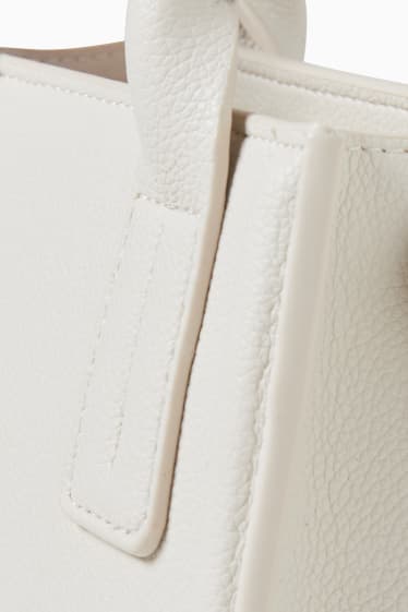 Dames - Kleine draagtas - imitatieleer - licht beige