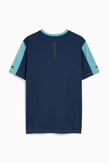 Heren - Sportshirt - blauw / donkerblauw