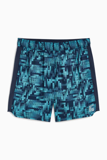 Heren - Sportshorts - blauw / donkerblauw