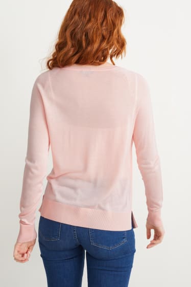 Damen - Basic-Pullover - rosa