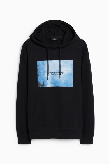 Heren - Hoodie - zwart