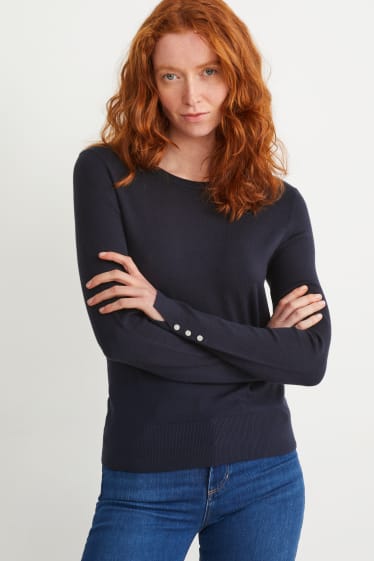 Damen - Pullover - dunkelblau