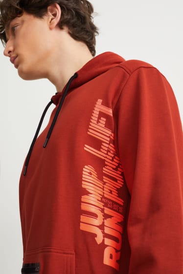 Men - Hoodie  - dark orange