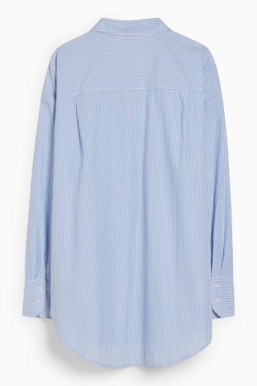 Damen - Bluse - gestreift - blau / weiß