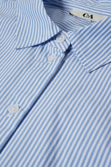 Women - Blouse - striped - blue / white