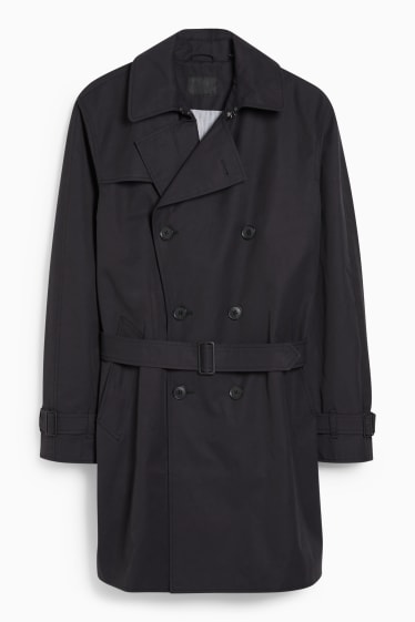 Uomo - Trench - con nylon riciclato - nero