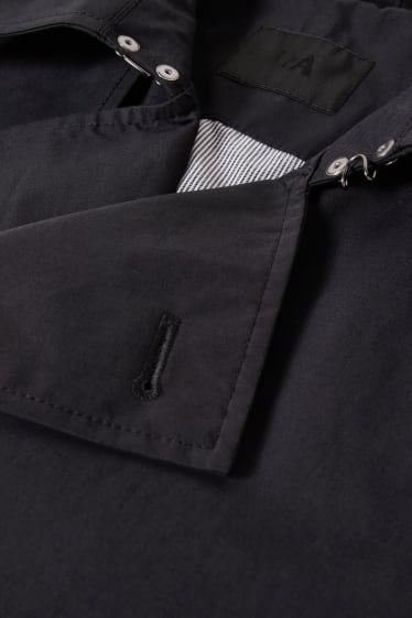 Heren - Trenchcoat - met gerecycled nylon - zwart