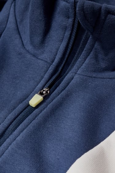 Damen - Funktions-Sweatshirt - blau  / cremefarben