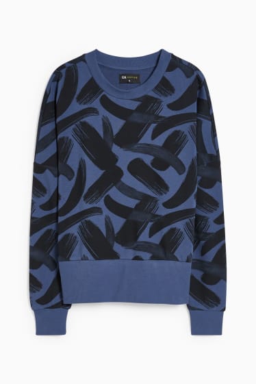 Women - Active sweatshirt - patterned - dark blue