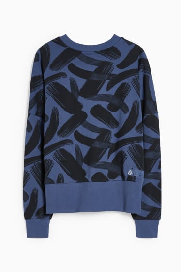 Femmes - Sweat de sport - à motif - bleu foncé