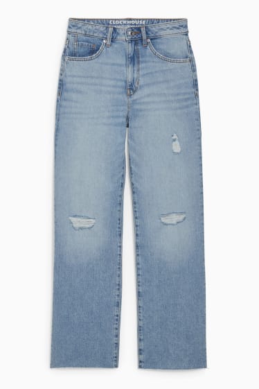 Adolescenți și tineri - CLOCKHOUSE - loose fit jeans - talie înaltă - denim-albastru deschis