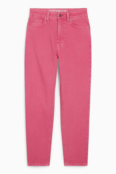 Donna - CLOCKHOUSE - mom jeans - vita alta - fucsia