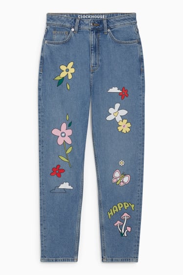 Dames - CLOCKHOUSE - mom jeans - high waist - jeanslichtblauw