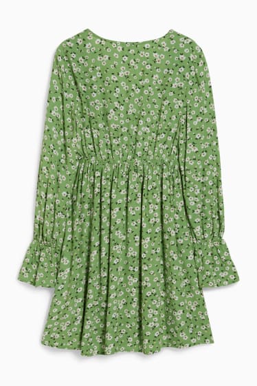 Donna - CLOCKHOUSE - vestito - a fiori - verde chiaro