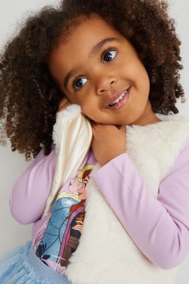 Children - Frozen - set - long sleeve top, waistcoat and skirt - light violet