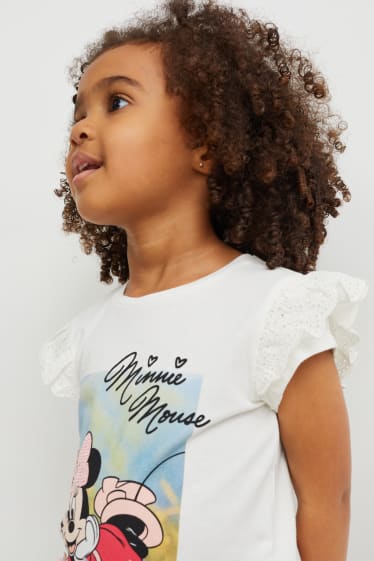 Kinderen - Minnie Mouse - T-shirt - crème wit