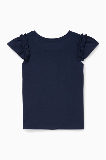 Niños - Camiseta de manga corta - brillos - azul oscuro