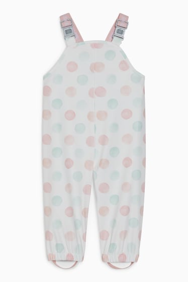 Bébés filles - Pantalon de pluie pour bébé - à pois - blanc