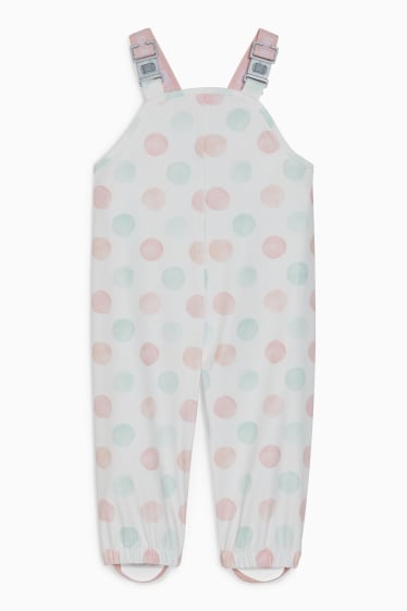 Bébés - Pantalon de pluie pour bébé - à pois - blanc