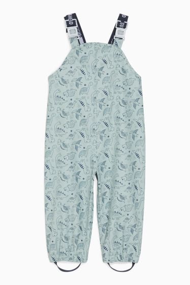 Babies - Baby waterproof dungarees - patterned - light green