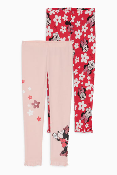 Kinderen - Set van 2 - Minnie Mouse - legging - roze