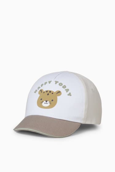 Baby Jungen - Baby-Cap - hellgrau