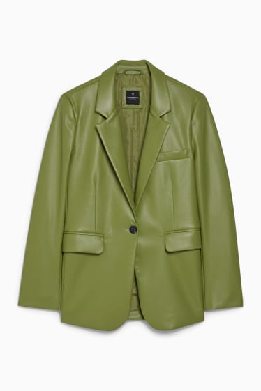 Femei - CLOCKHOUSE - blazer - imitație de piele - verde