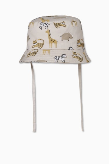 Bébés garçons - Bob pour bébé - à motif - beige clair