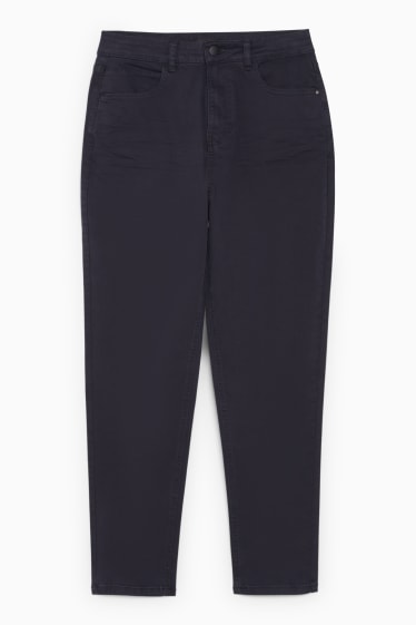 Dona - Pantalons - high waist - regular fit - blau fosc