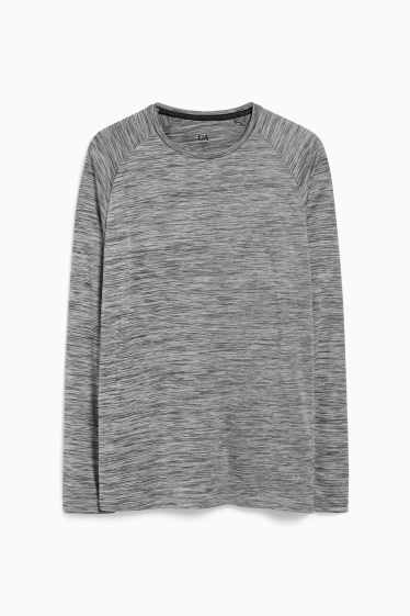 Pánské - Funkční tričko  - šedá-žíhaná