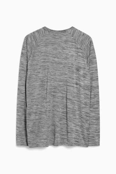 Pánské - Funkční tričko  - šedá-žíhaná