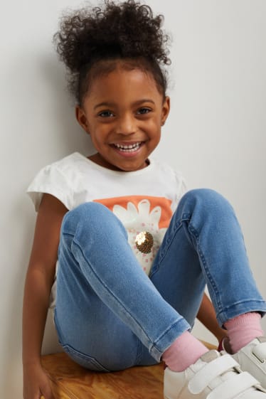 Enfants filles - Jegging jean - jean bleu clair