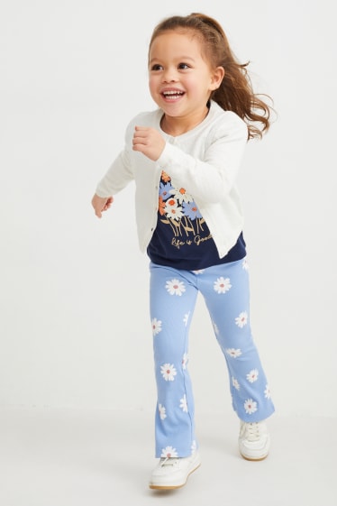 Children - Leggings - floral - blue